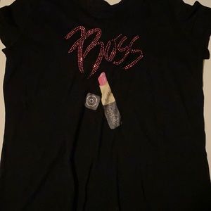 Boss girls black t shirt. Size XL or 14